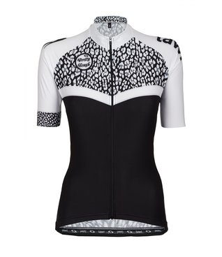 Dámský cyklistický dres Leopard White