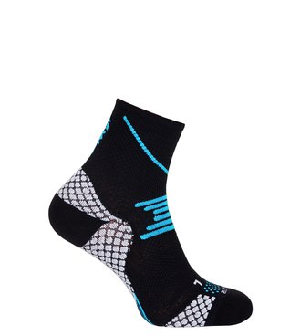 Běžecké ponožky RUN krátké černo/tyrkysové