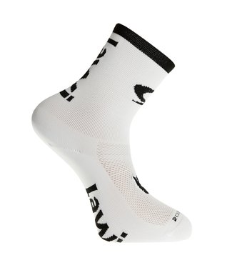 Cyklistické ponožky De Luxe dlouhé White/Black
