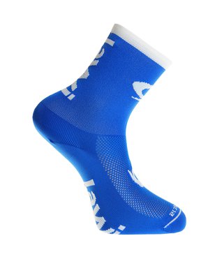 Cyklistické ponožky De Luxe dlouhé Blue/White