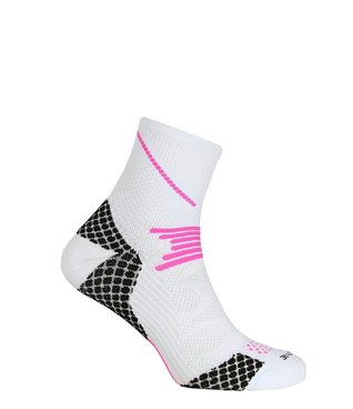 Běžecké ponožky RUN krátké bílo/růžové